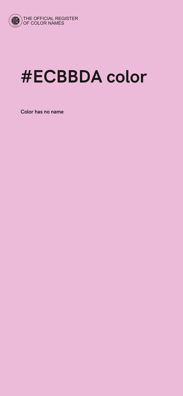 #ECBBDA color image