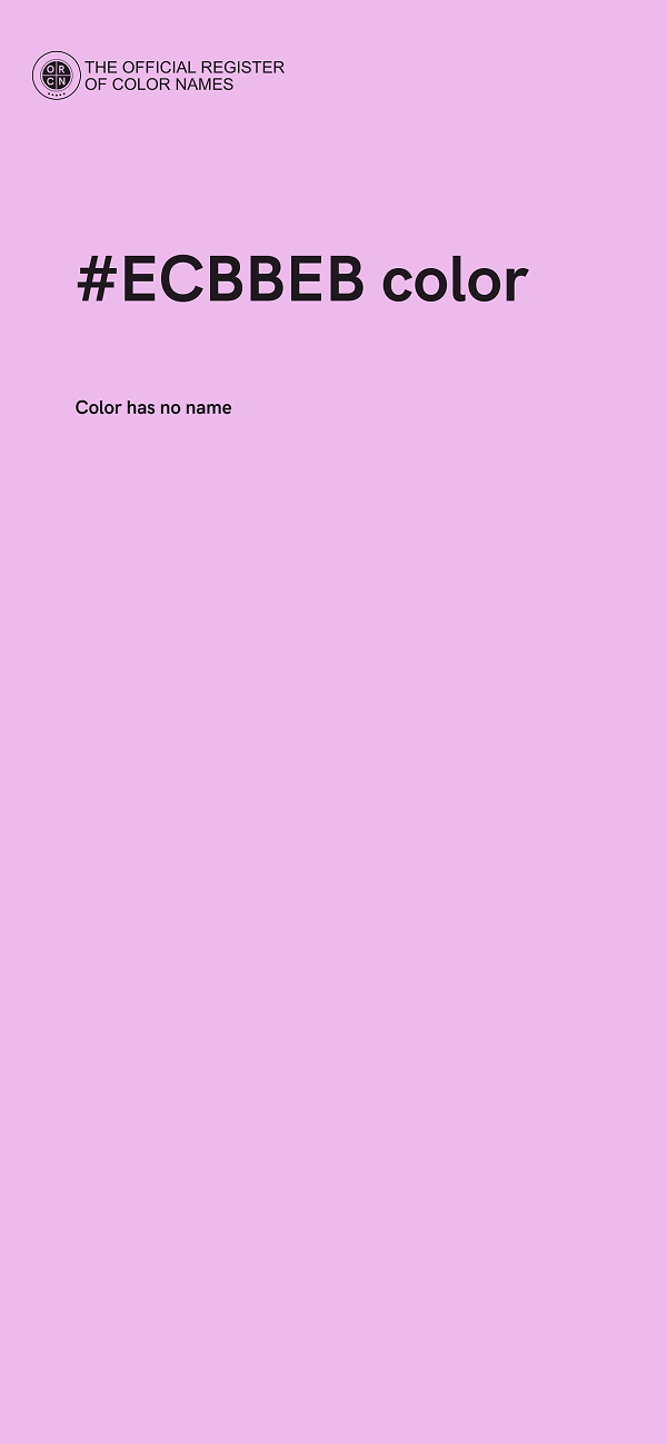 #ECBBEB color image