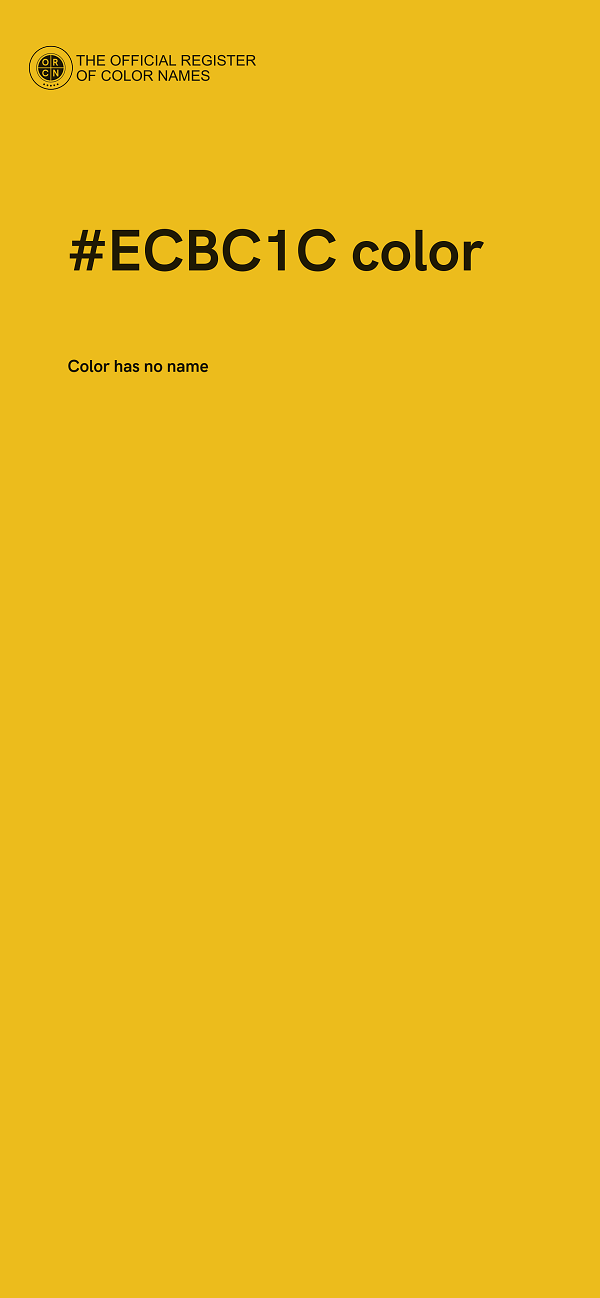 #ECBC1C color image