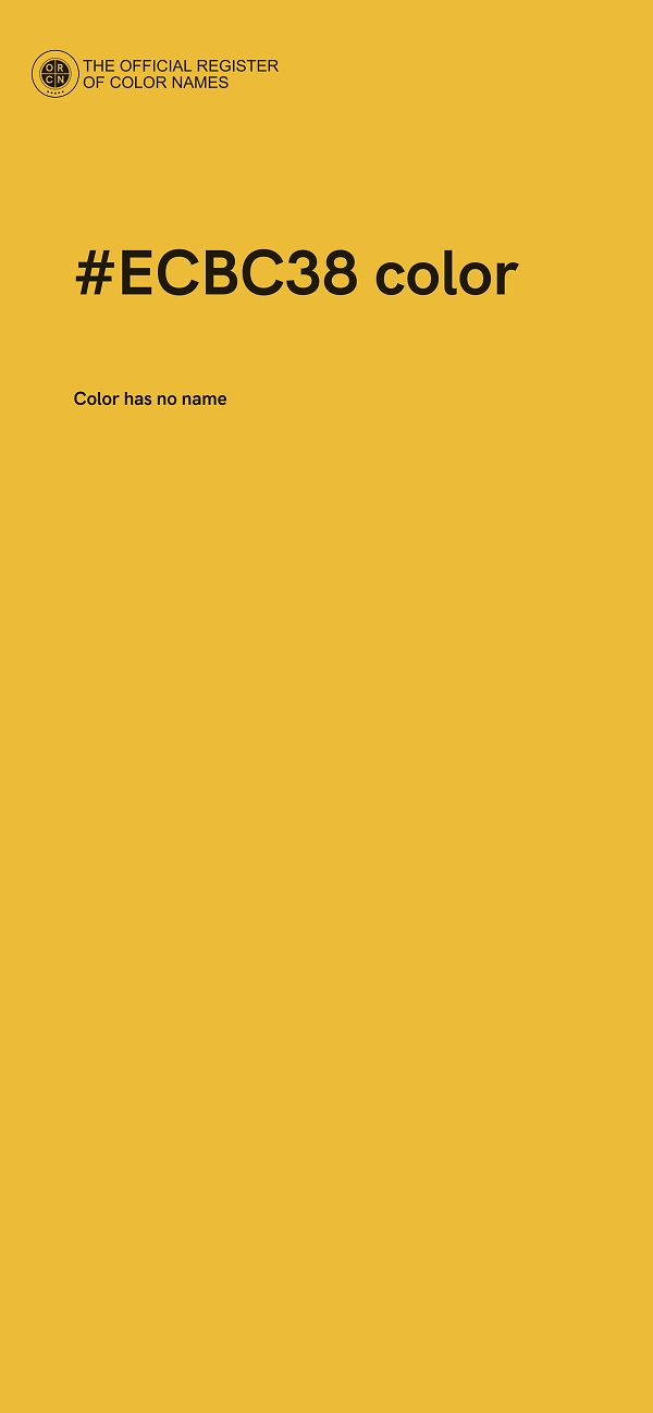 #ECBC38 color image