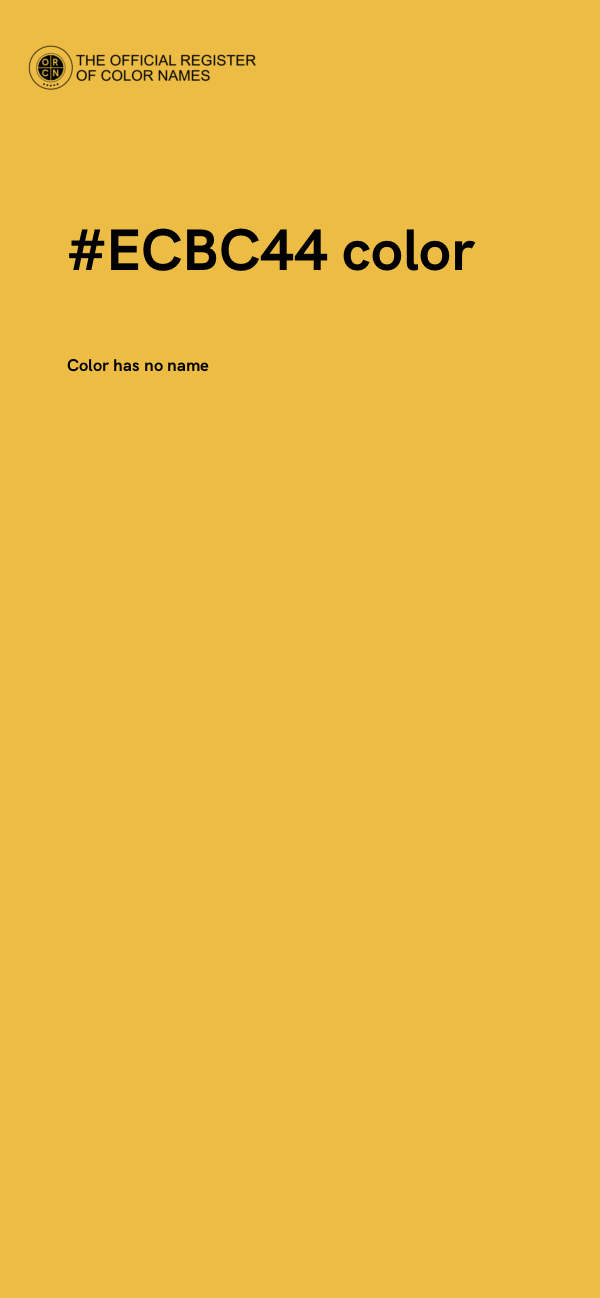 #ECBC44 color image