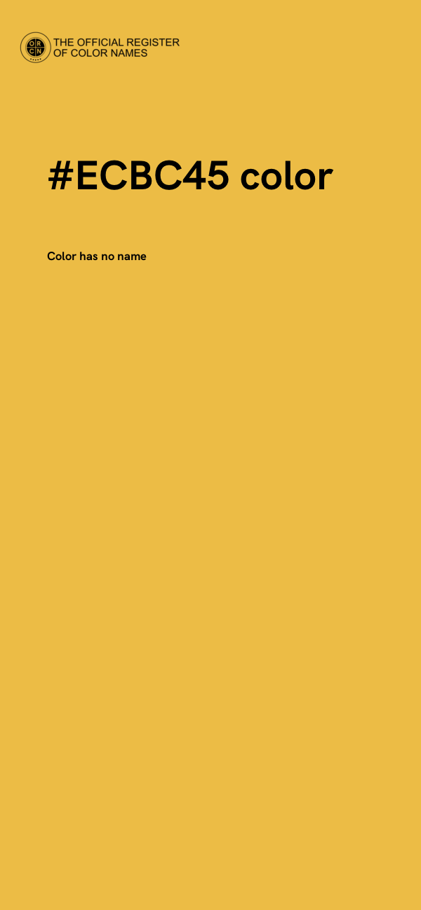 #ECBC45 color image