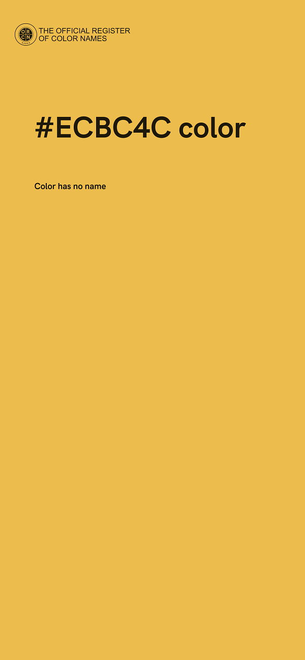 #ECBC4C color image