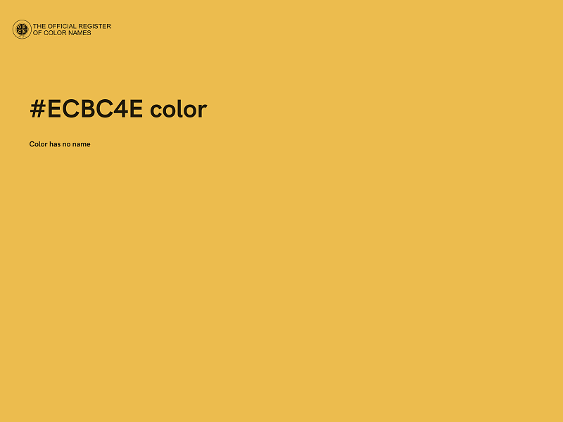 #ECBC4E color image