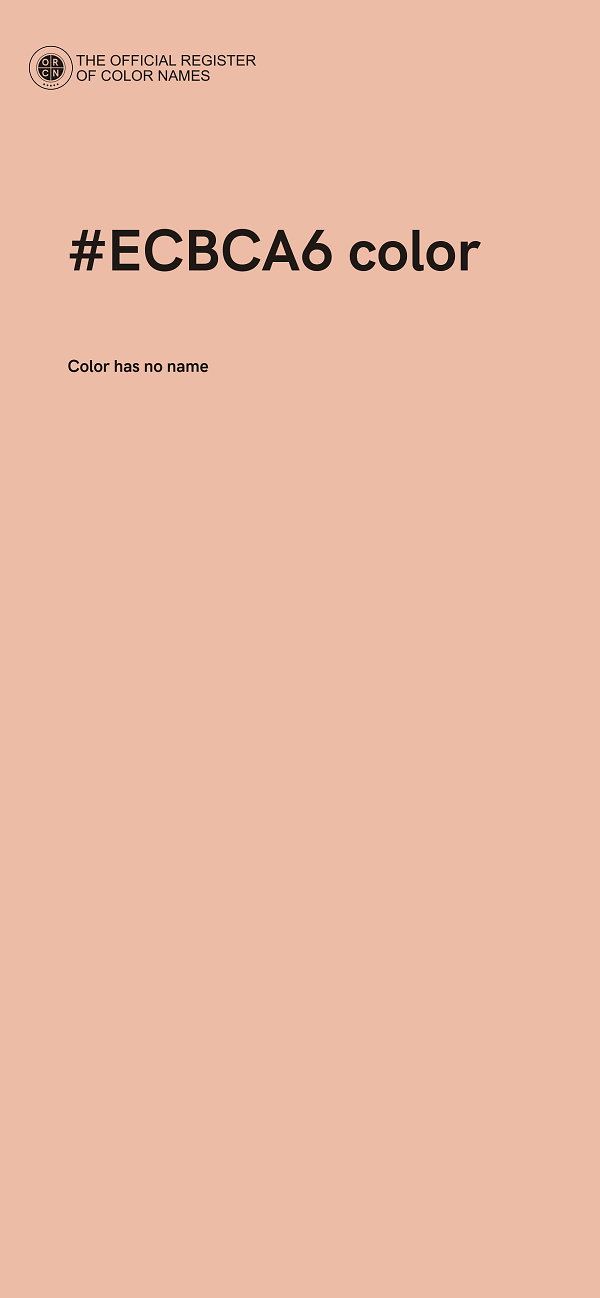 #ECBCA6 color image