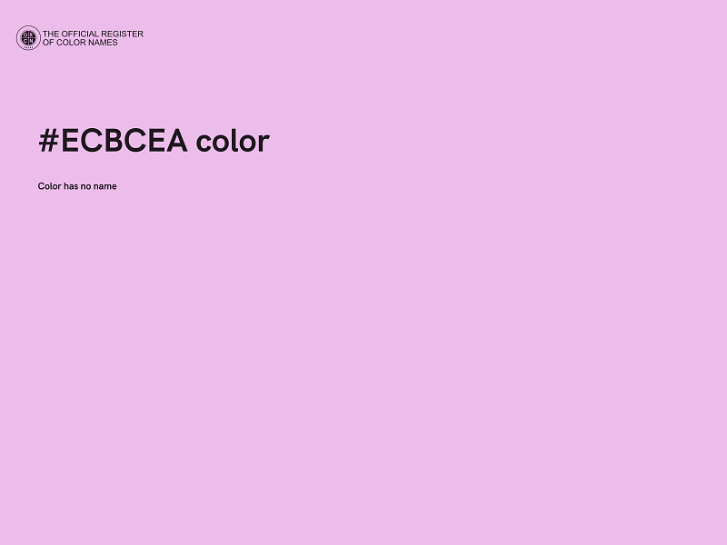 #ECBCEA color image