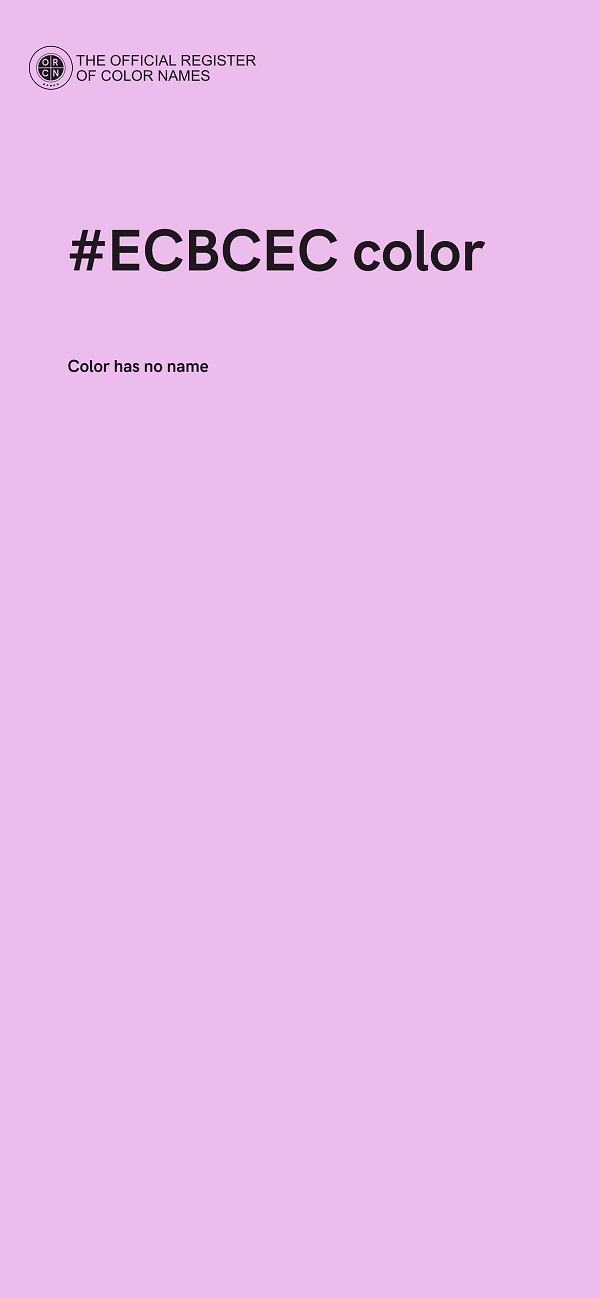 #ECBCEC color image