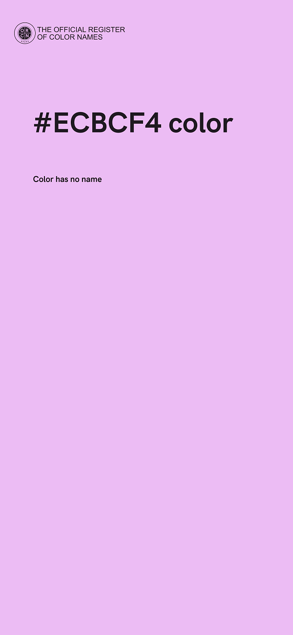 #ECBCF4 color image