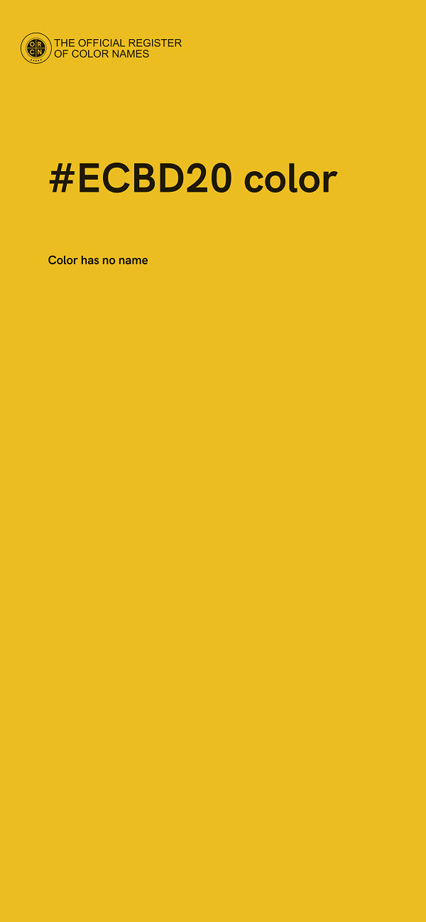 #ECBD20 color image