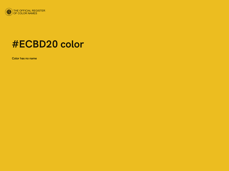 #ECBD20 color image
