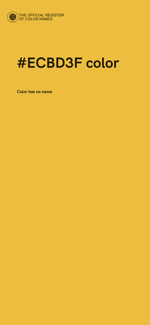 #ECBD3F color image