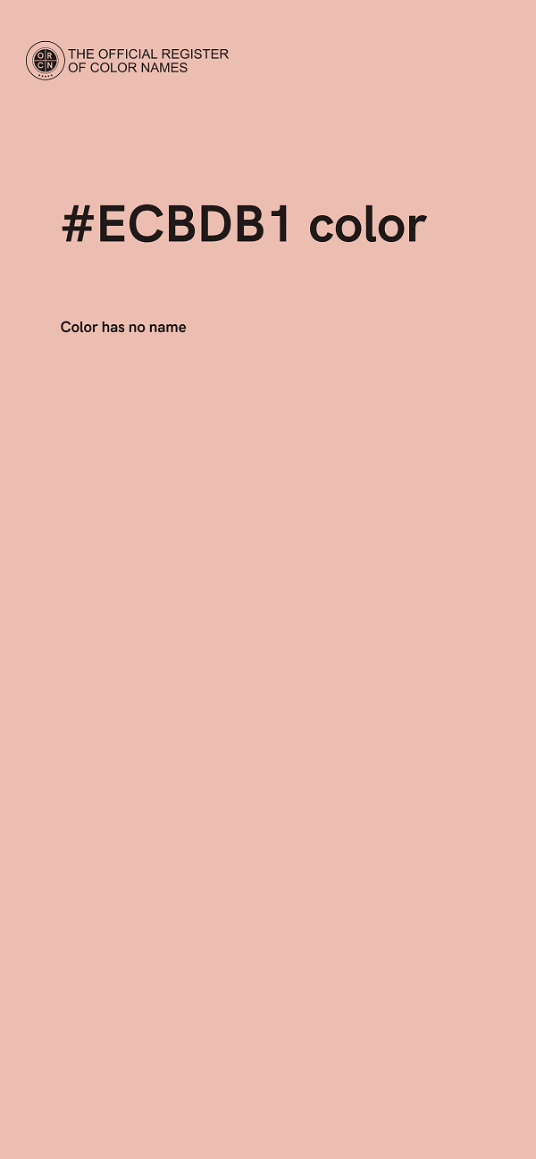 #ECBDB1 color image