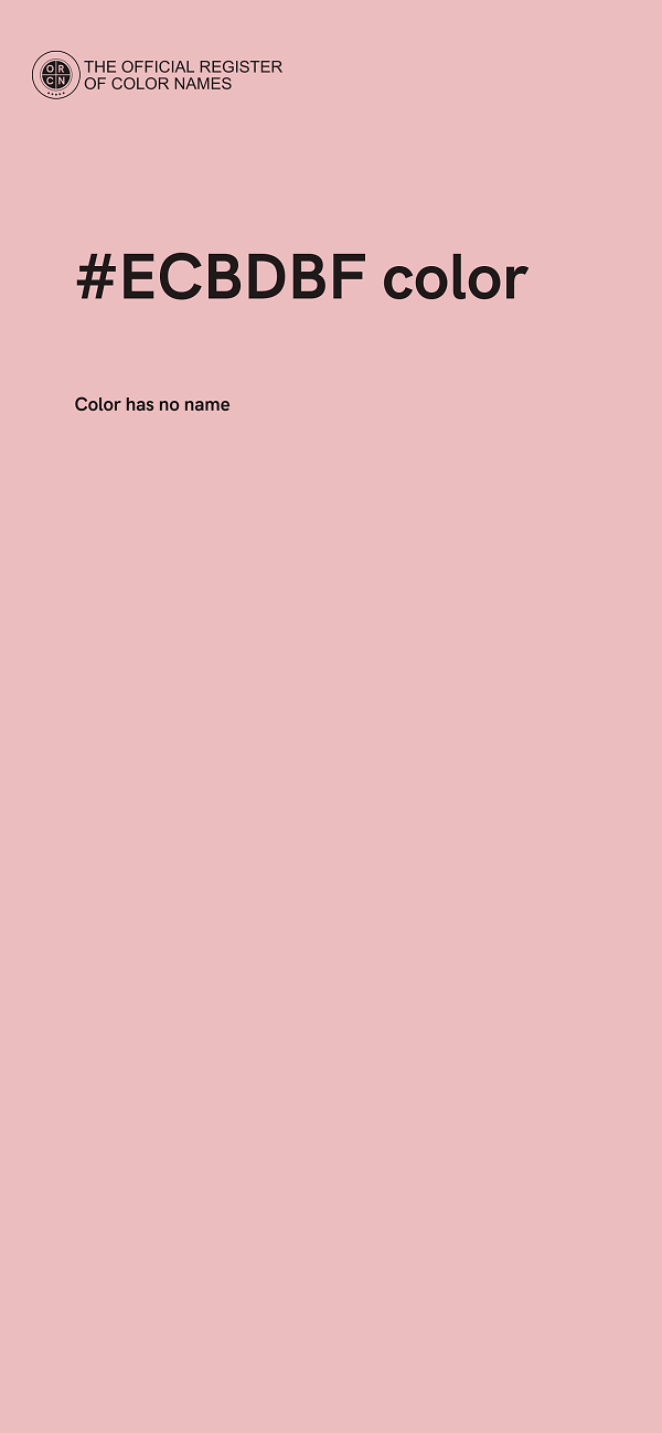 #ECBDBF color image