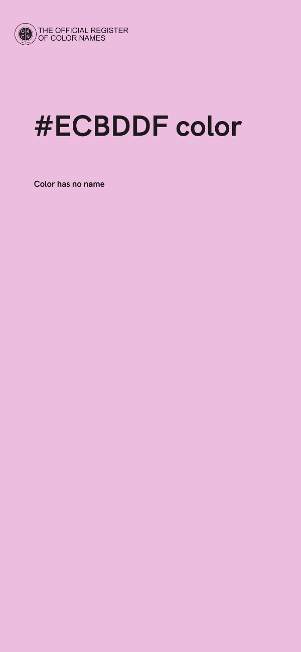 #ECBDDF color image