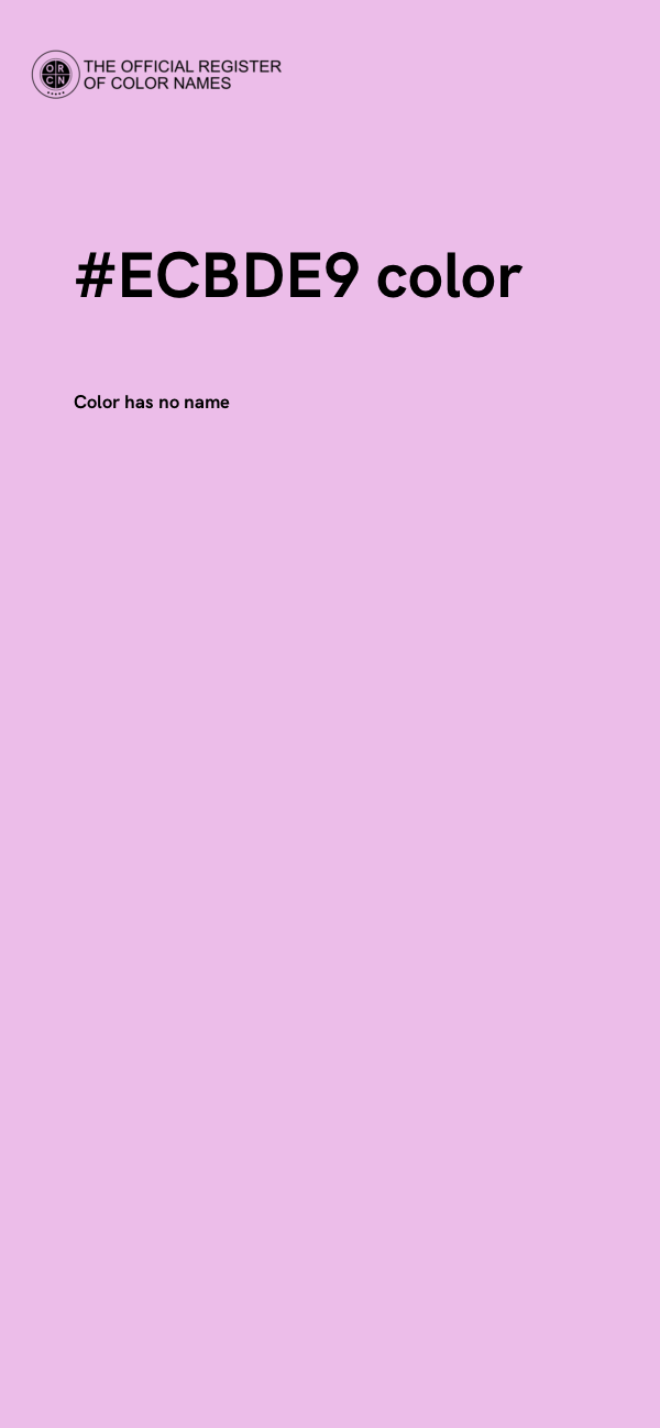 #ECBDE9 color image