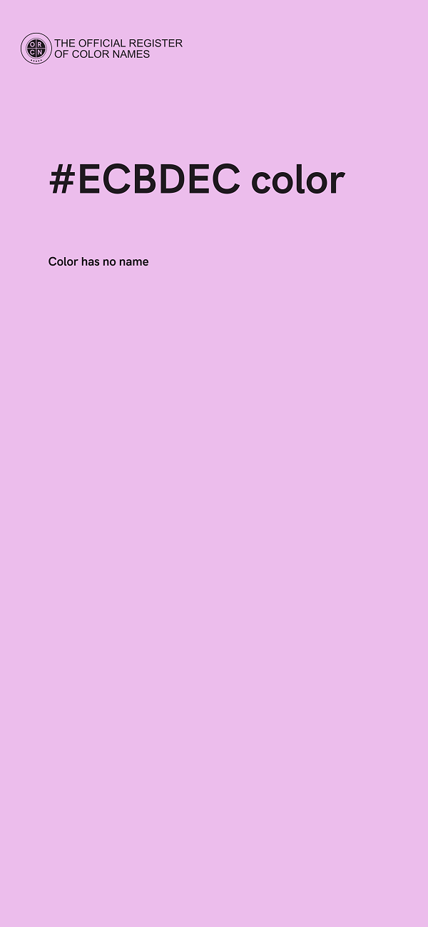 #ECBDEC color image
