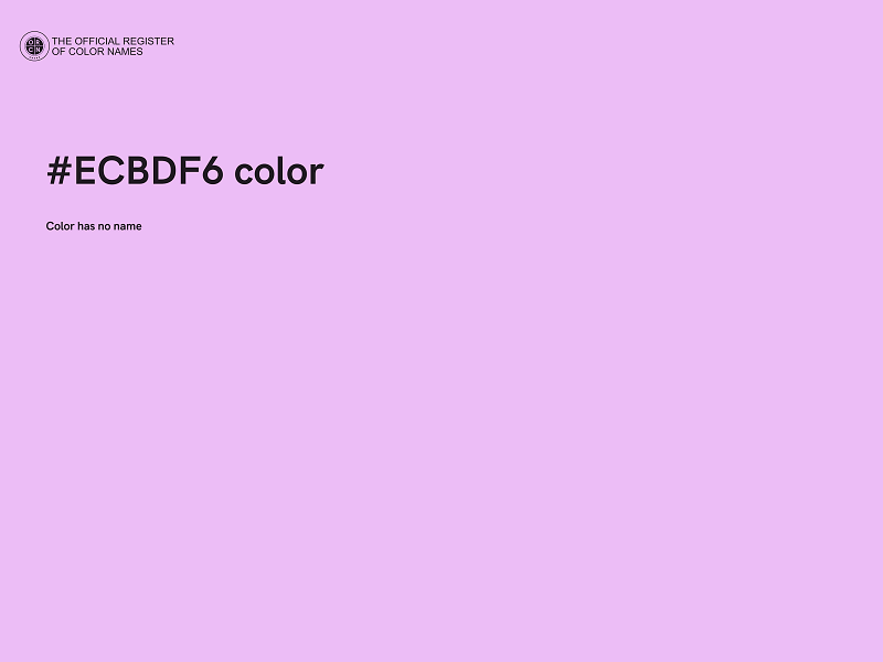 #ECBDF6 color image