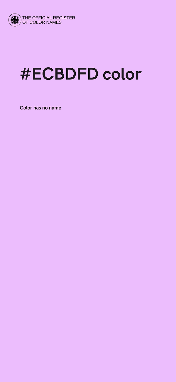 #ECBDFD color image