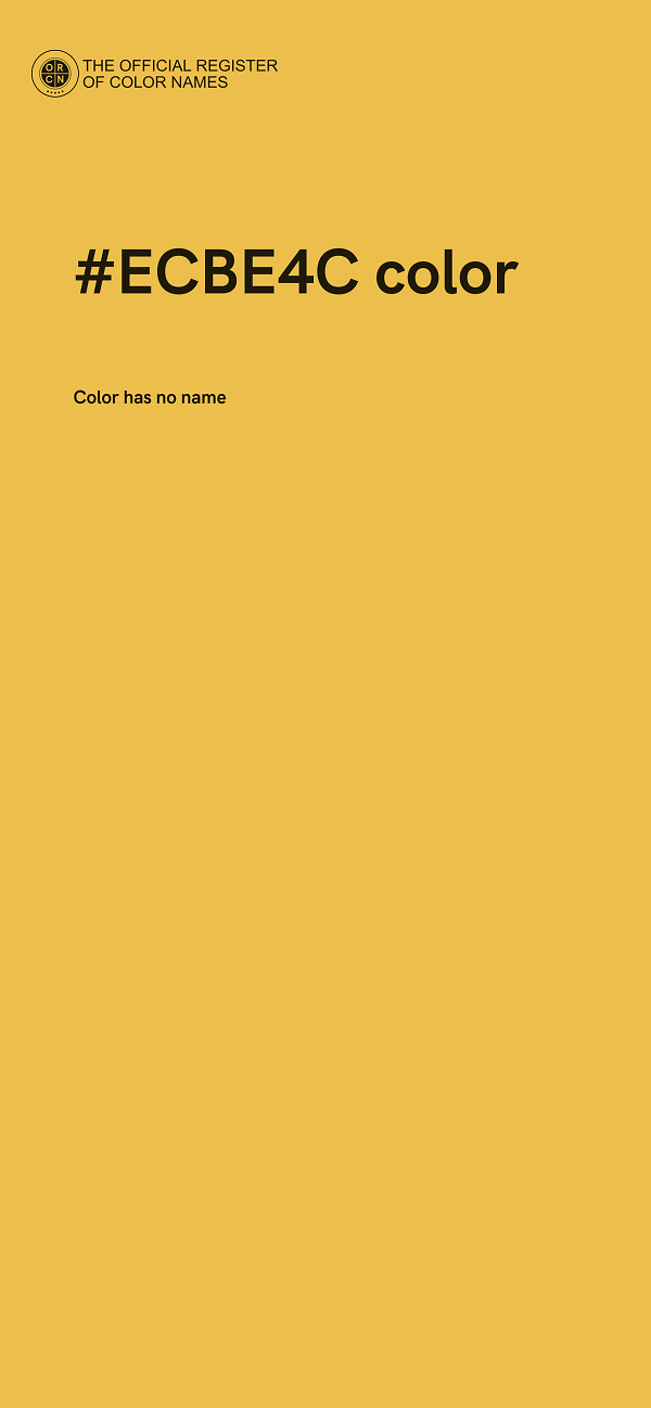 #ECBE4C color image