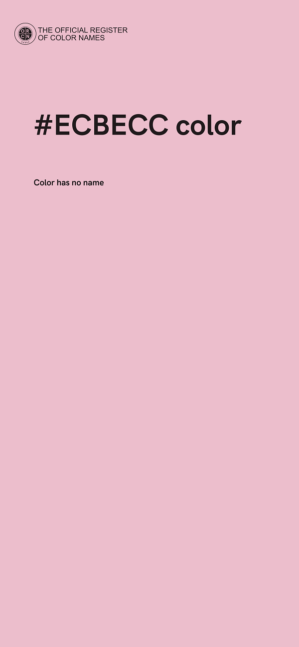#ECBECC color image