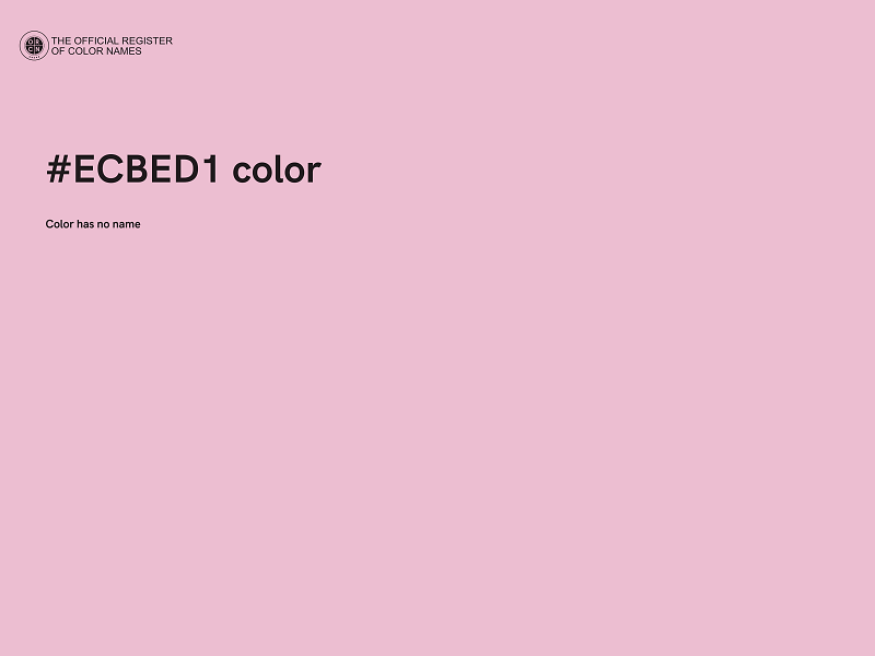 #ECBED1 color image