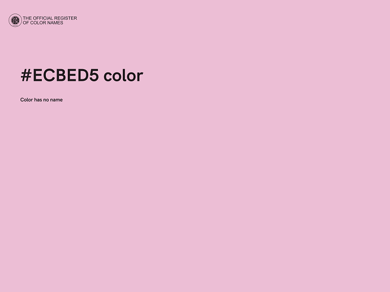 #ECBED5 color image