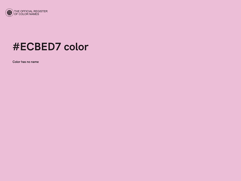 #ECBED7 color image