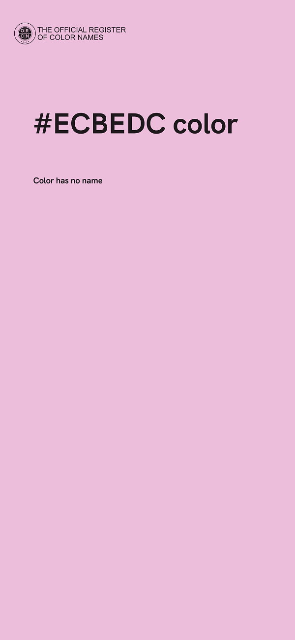 #ECBEDC color image