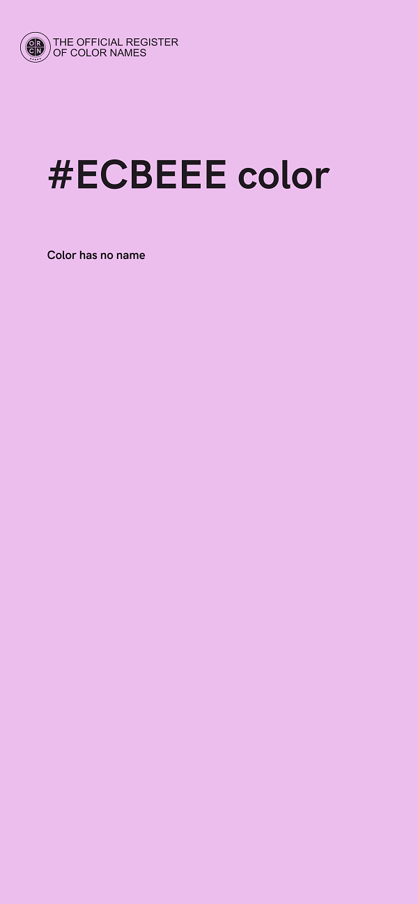 #ECBEEE color image