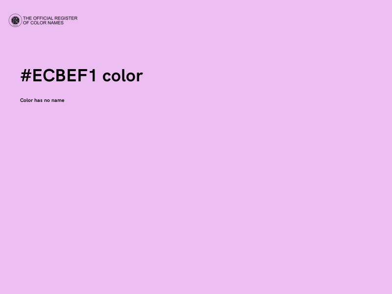 #ECBEF1 color image