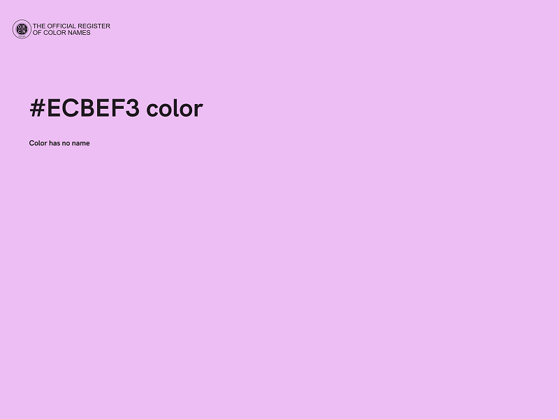 #ECBEF3 color image