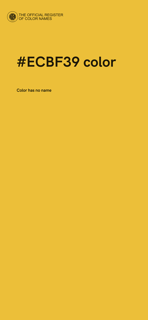 #ECBF39 color image
