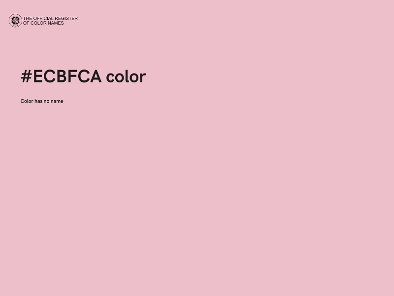 #ECBFCA color image