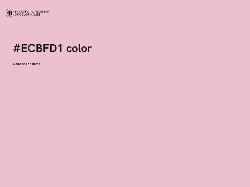 #ECBFD1 color image