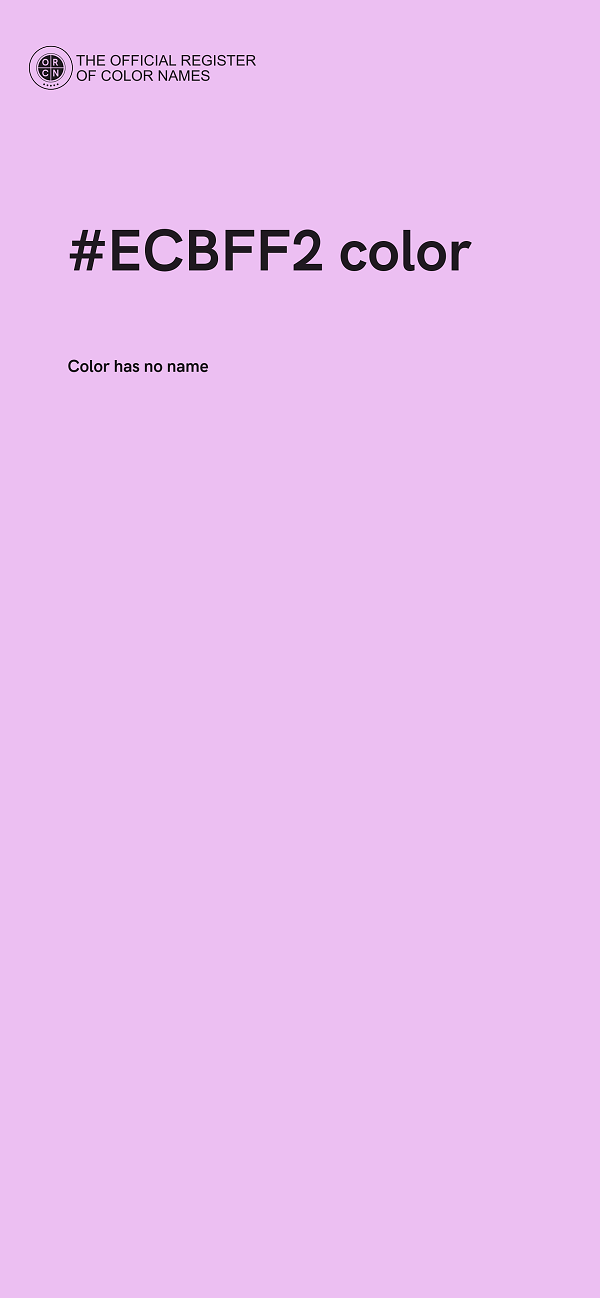 #ECBFF2 color image