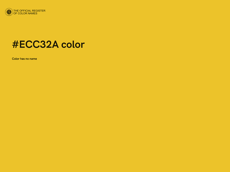 #ECC32A color image