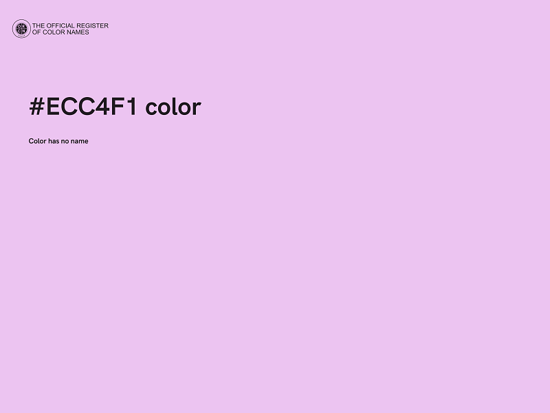 #ECC4F1 color image