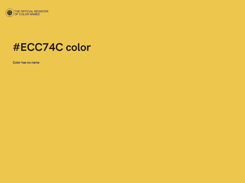 #ECC74C color image