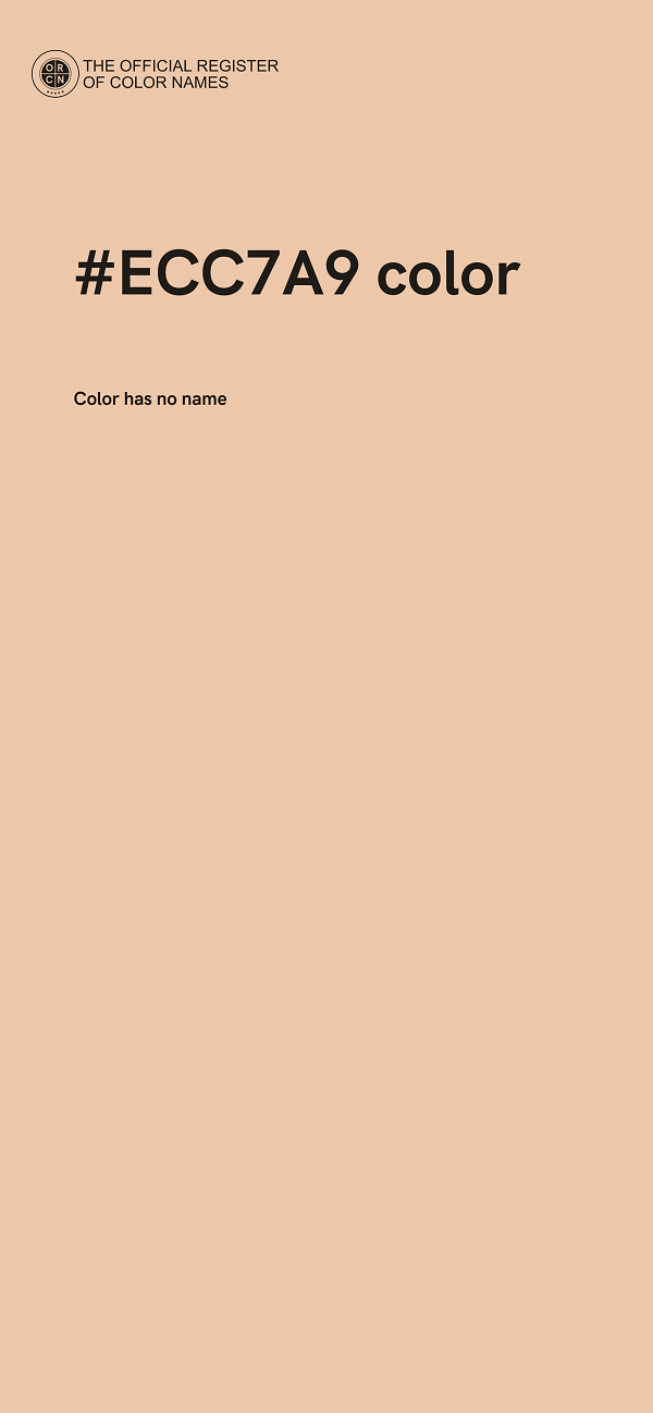 #ECC7A9 color image