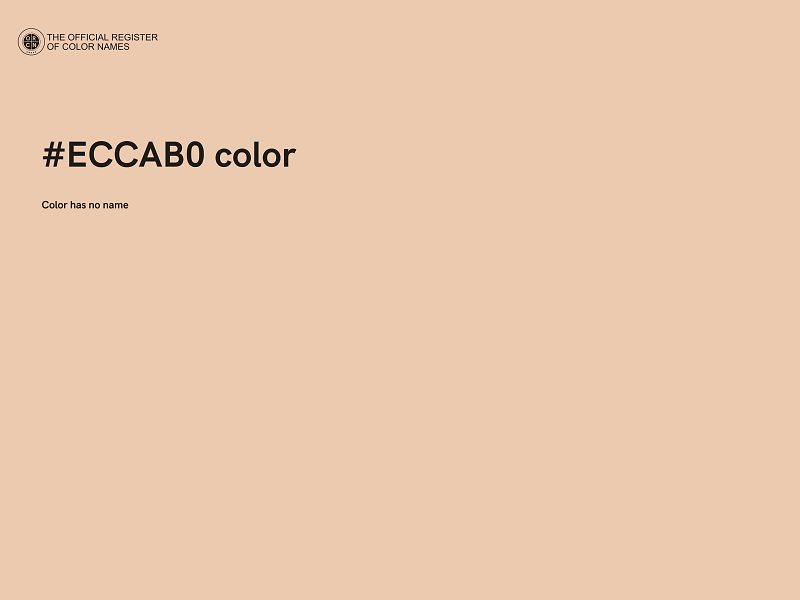 #ECCAB0 color image