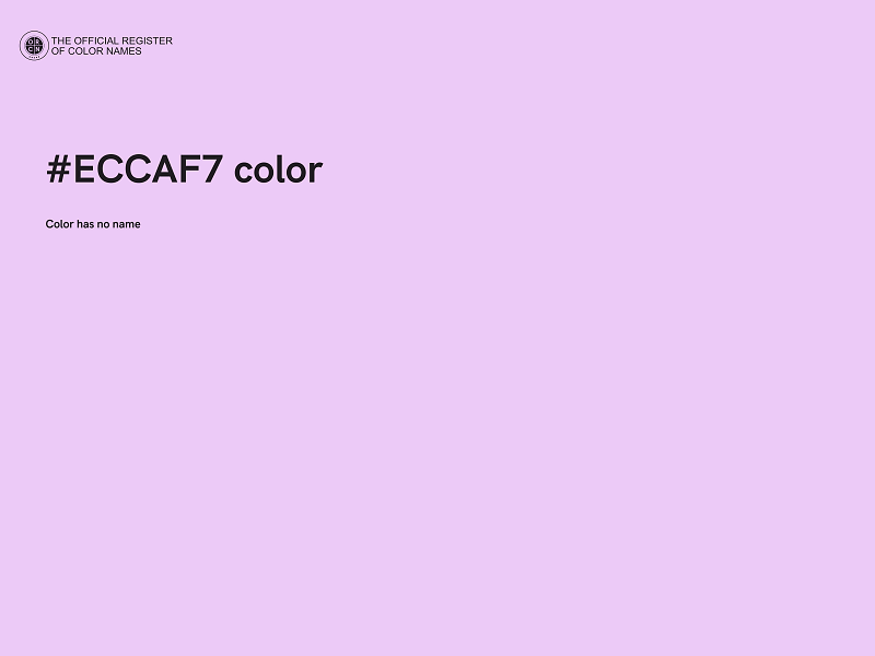 #ECCAF7 color image