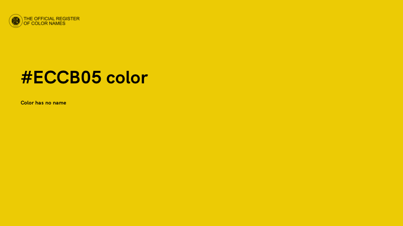 #ECCB05 color image