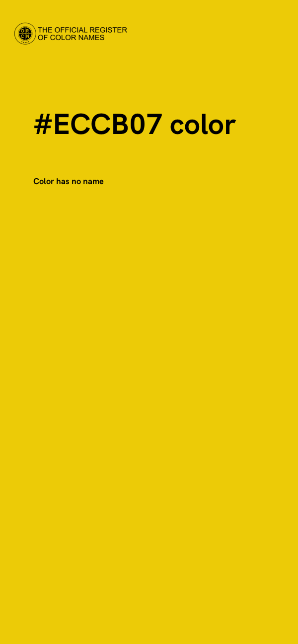 #ECCB07 color image