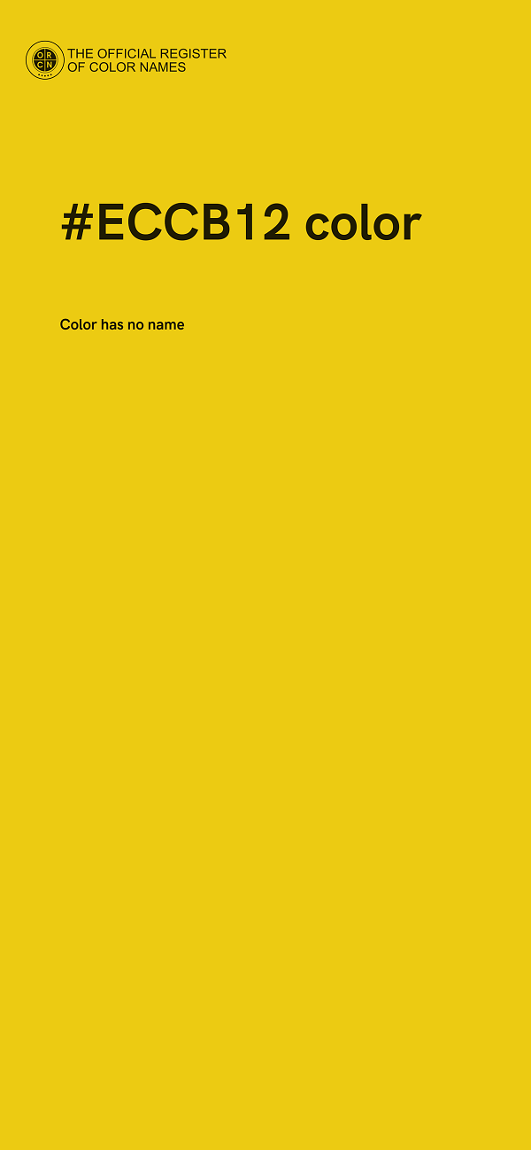#ECCB12 color image