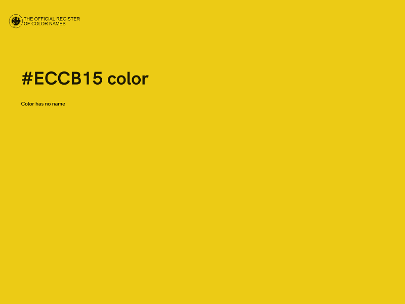 #ECCB15 color image