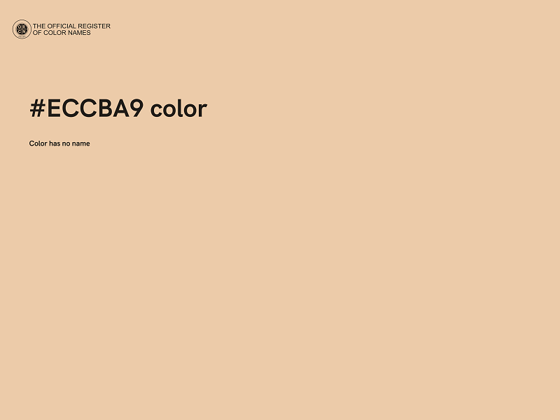 #ECCBA9 color image