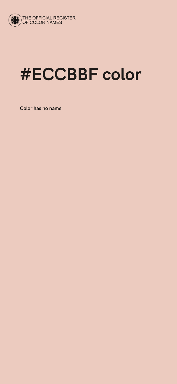 #ECCBBF color image