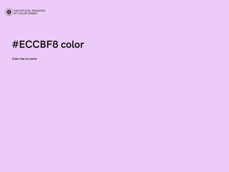 #ECCBF8 color image