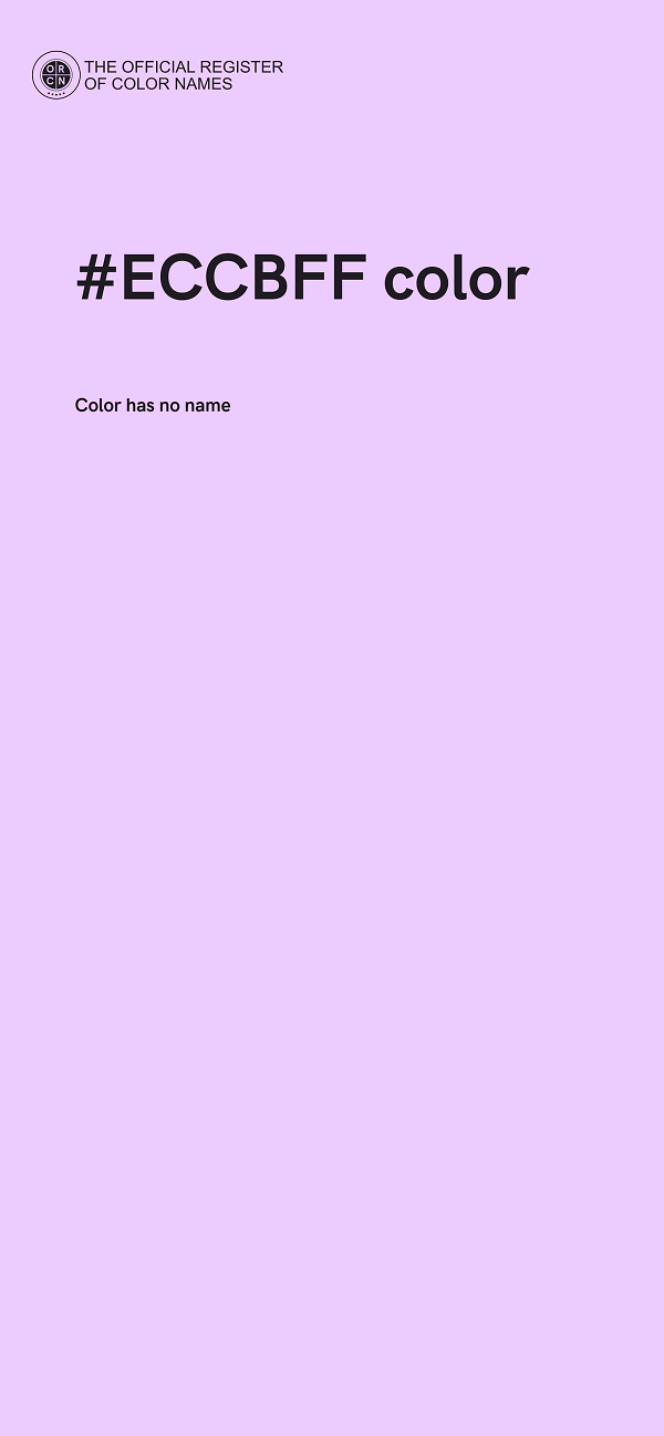 #ECCBFF color image