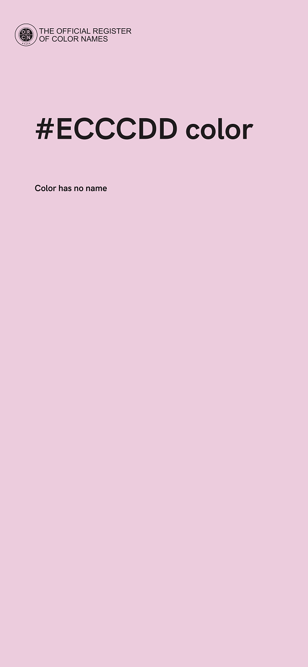 #ECCCDD color image